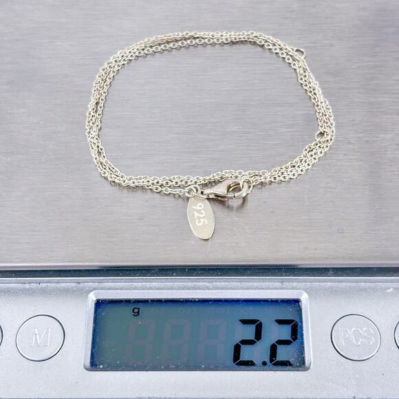 Vintage BOMA Sterling Silver 925 Cable Link Chain Necklace 16"-17"-18" - Picture 3 of 3